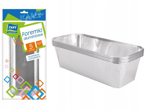 

Ravi Foremki Aluminiowe Jednorazowe 1000ML 5 Sztuk