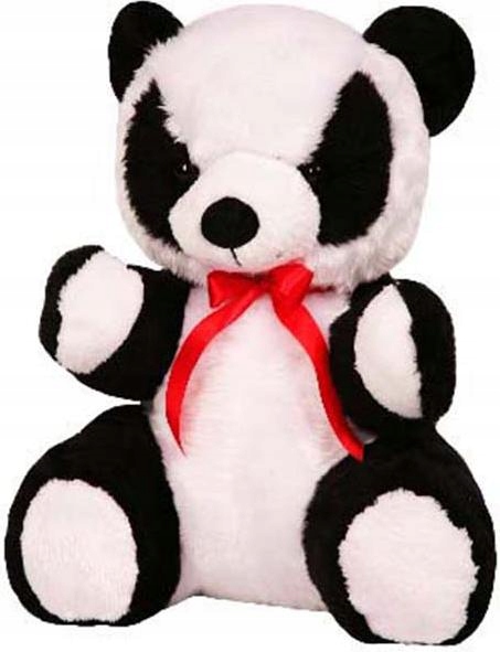 Panda Miś Duży Pluszowy Maskotka Przytulanka Biała Zabawka Z Kokardą