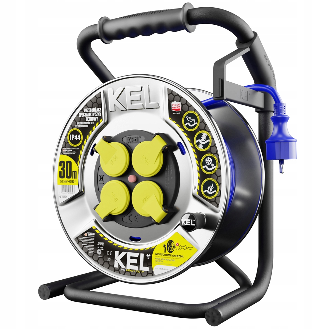 Predlžovací Kábel bubnový 30 m 3x2,5 mm H07BQ Kel W-99267