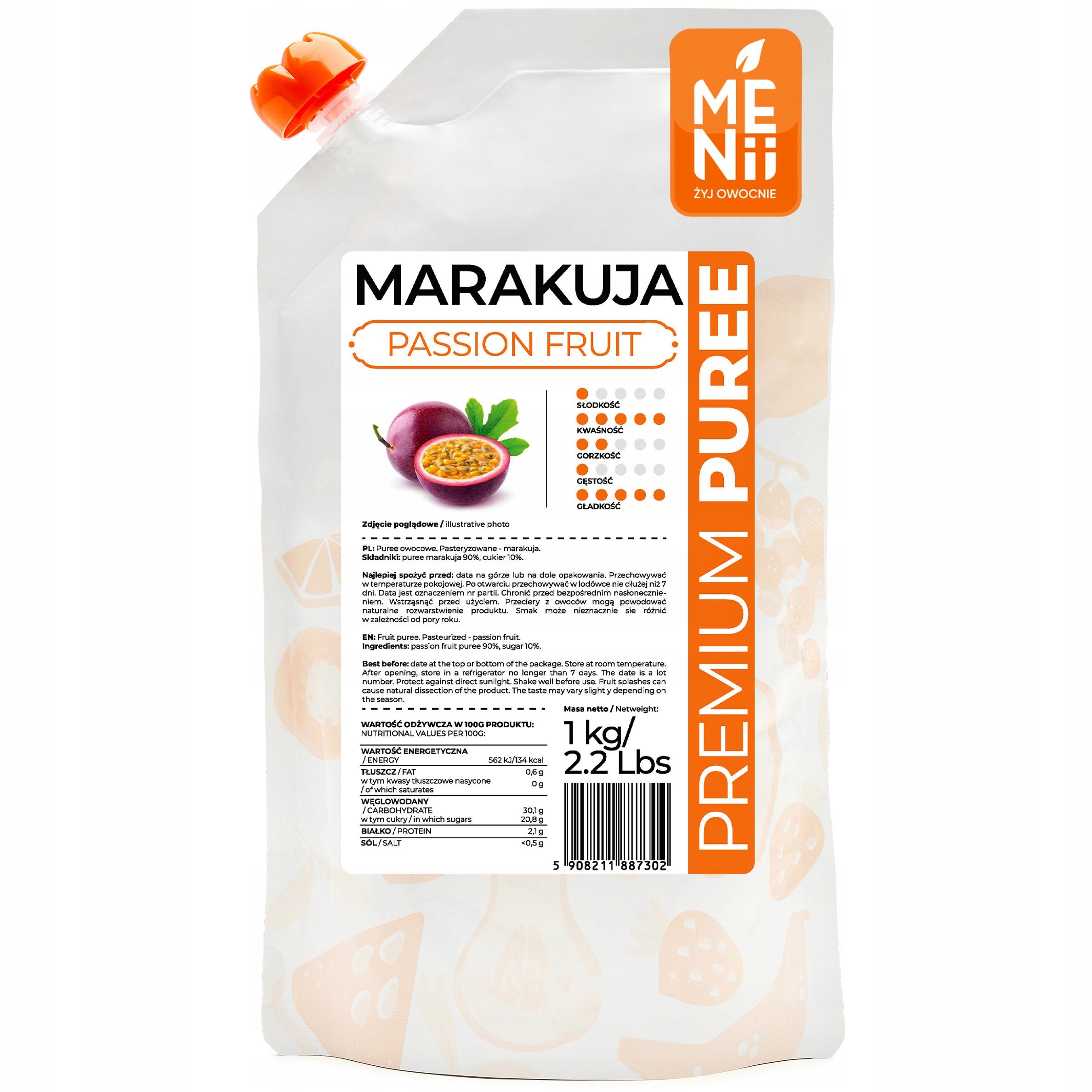 2x Menii Premium Pyré Marakuja 1 kg