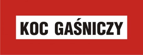 

Koc gaśniczy znak 14x36 płyta Pcv