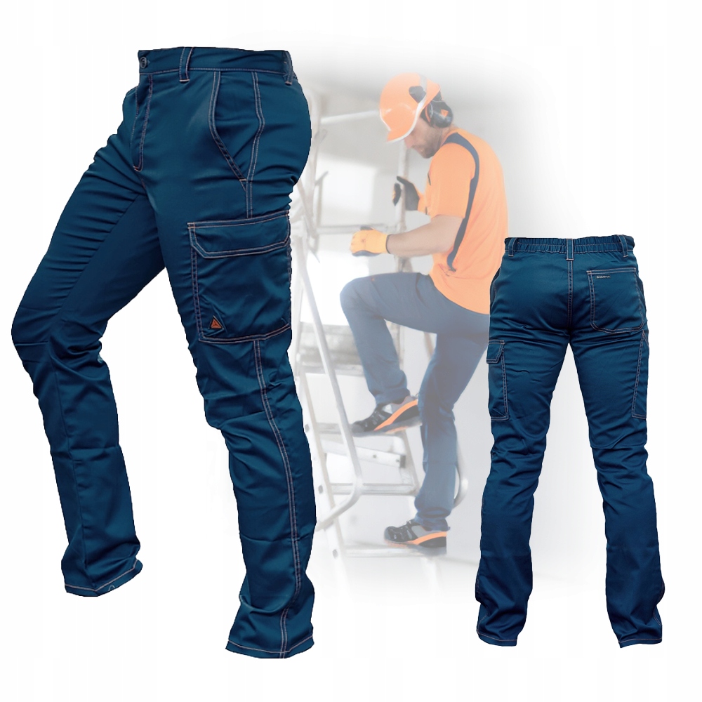 Elastyczne Spodnie Robocze Bojówki Letnie Stretch Xs