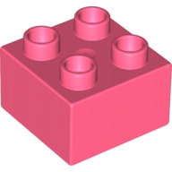 

Lego Duplo 3437 Klocek 2X2 koralowy Nowy (6g)