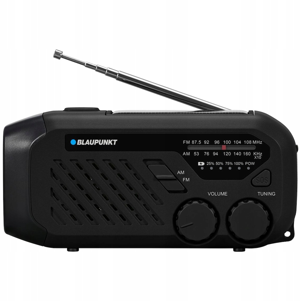 Turistické alarmové rádio Blaupunkt ER10 solární panel dynamo svítilna