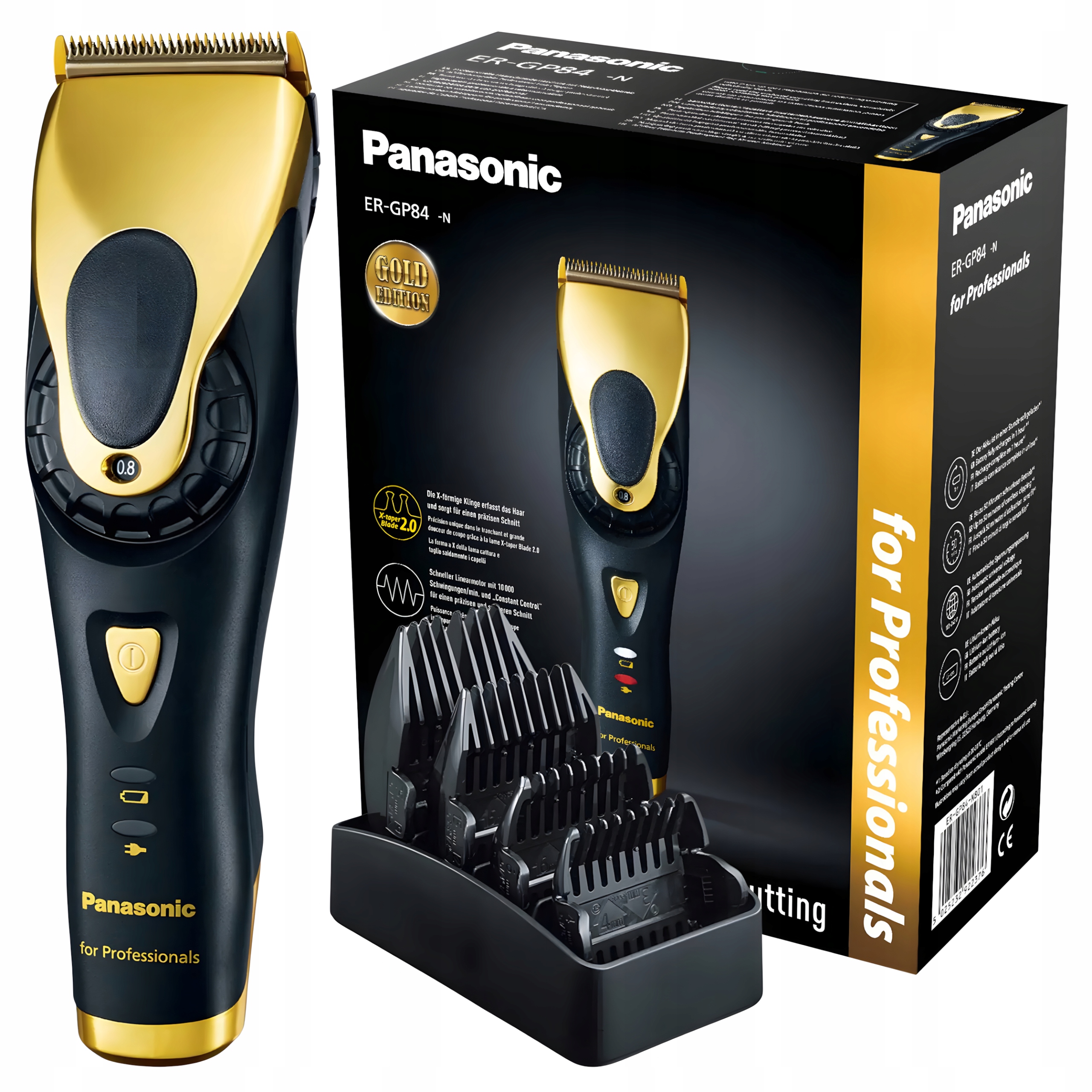 Panasonic ER-GP84 Profesionální zastřihovač vlasů – 8 délek střihu, bezdrátový