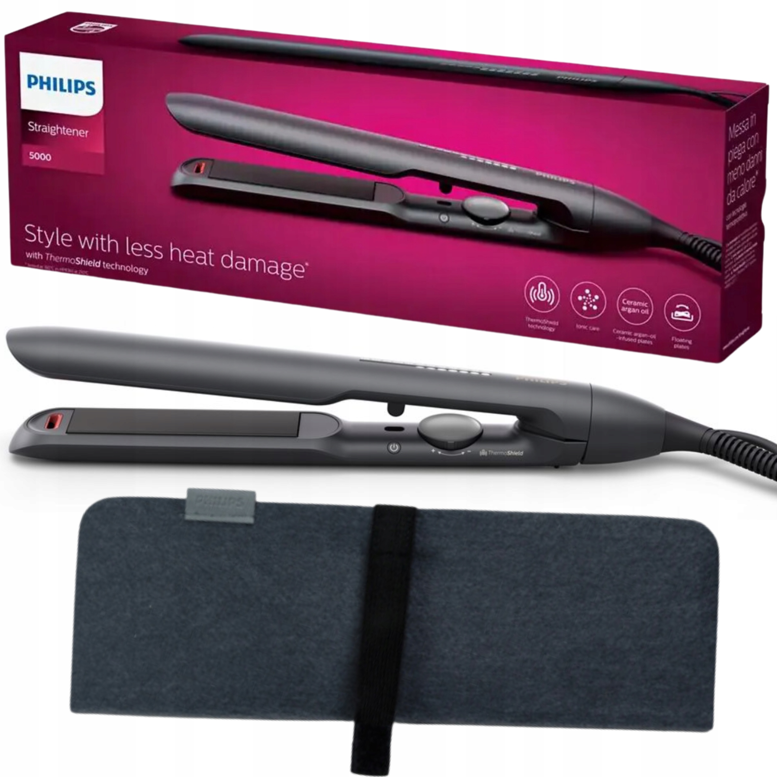 Prostownica Jonizująca Do Włosów Etui Zestaw Do Prostowania Włosów