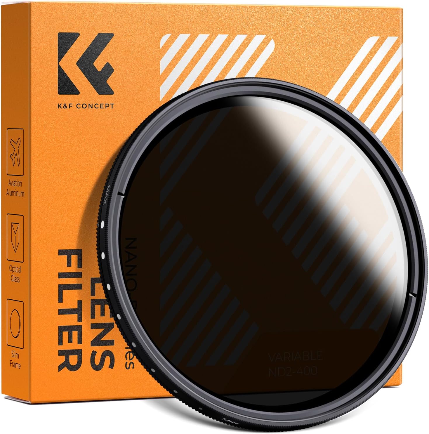 Fotografický Filtr K&f Concept 77 MM Nano-b ND2-400 Regulovatelný Optický Pro