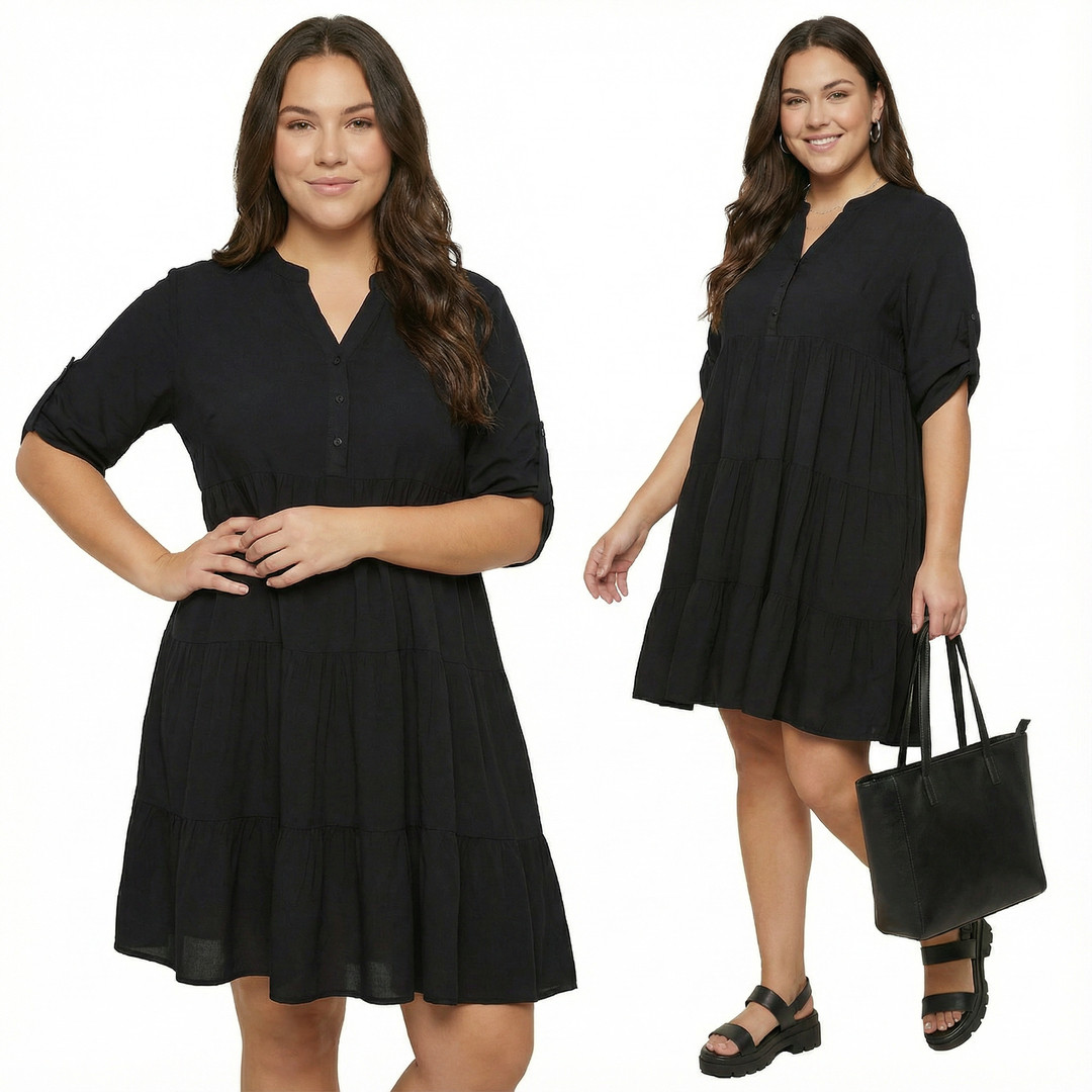 Černá šaty plus velikost 54