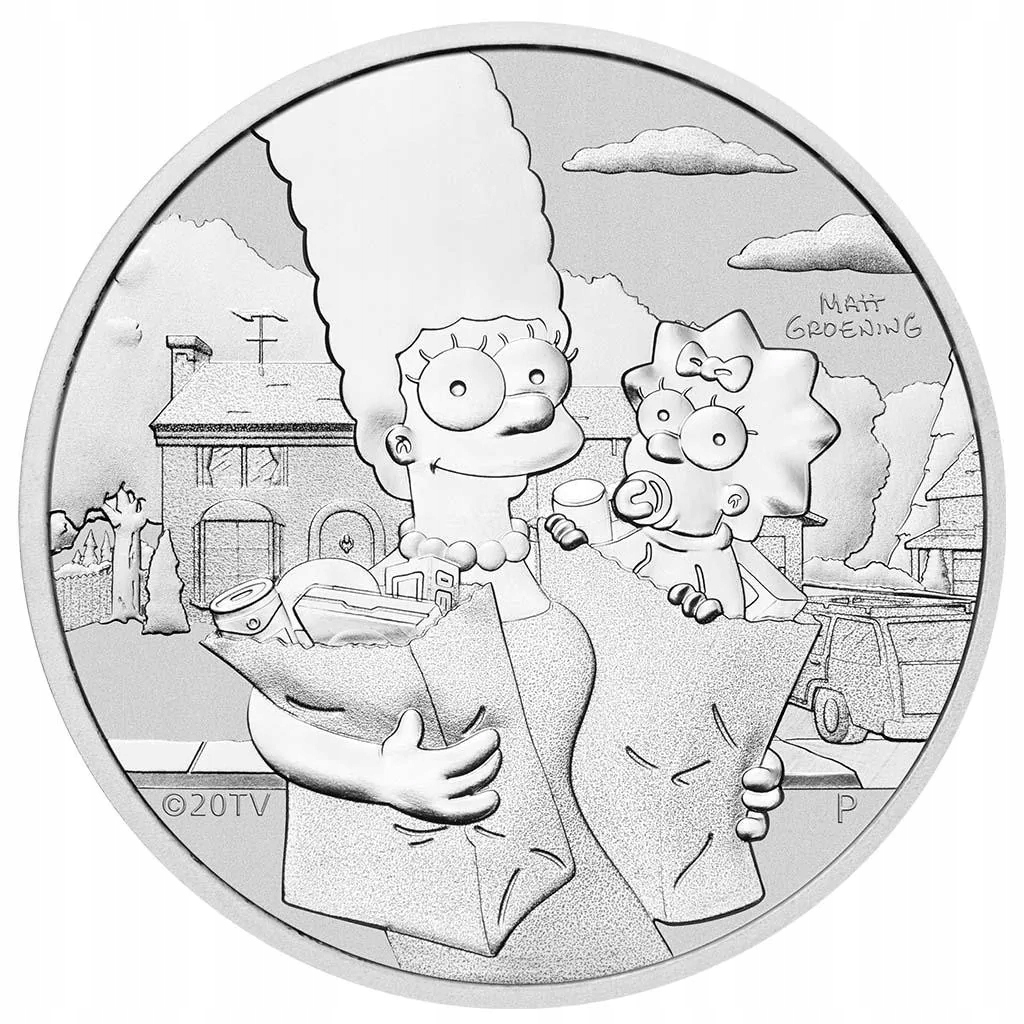 Srebrna Moneta The Simpsons: Marge & Maggie 2021, 1 uncja