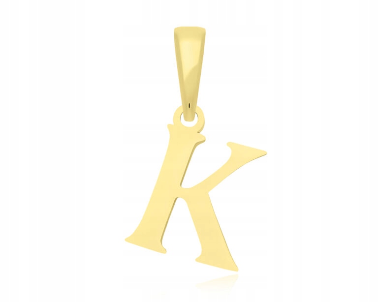 Zlatý přívěsek Písmeno K Hladký 585 Dámský Přívěsek na Řetízek