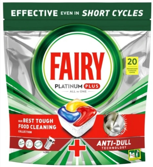 Fairy Platinum Plus Lemon Tabletki do zmywarki 5x20szt