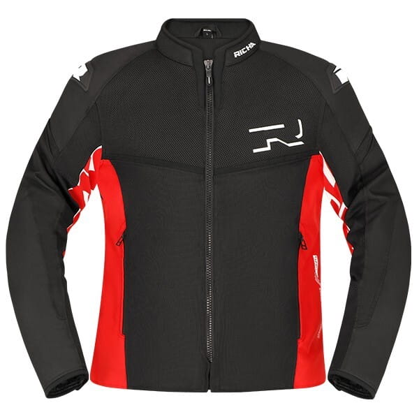 Richa Stradale Mesh Black Red Pánska Textilná Motocyklová Bunda Červená