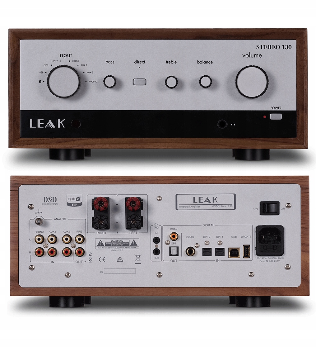 LEAK STEREO 130 WOOD + CDT WOOD = FENOMENALNE BRZMIENIE W STYLU VINTAGE Model STEREO 130