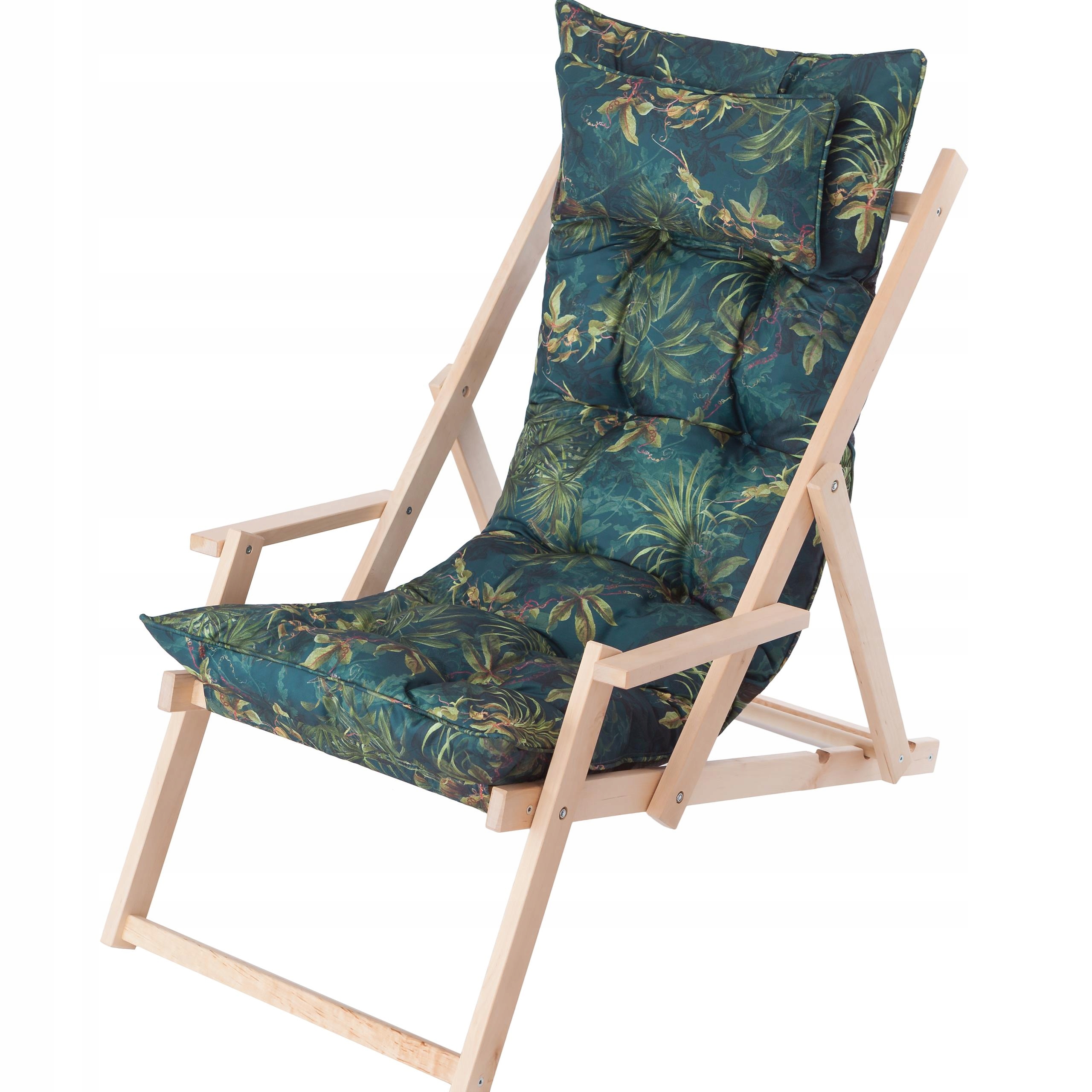 Záhradné alebo plážové ležadlo – drevené, skladacie