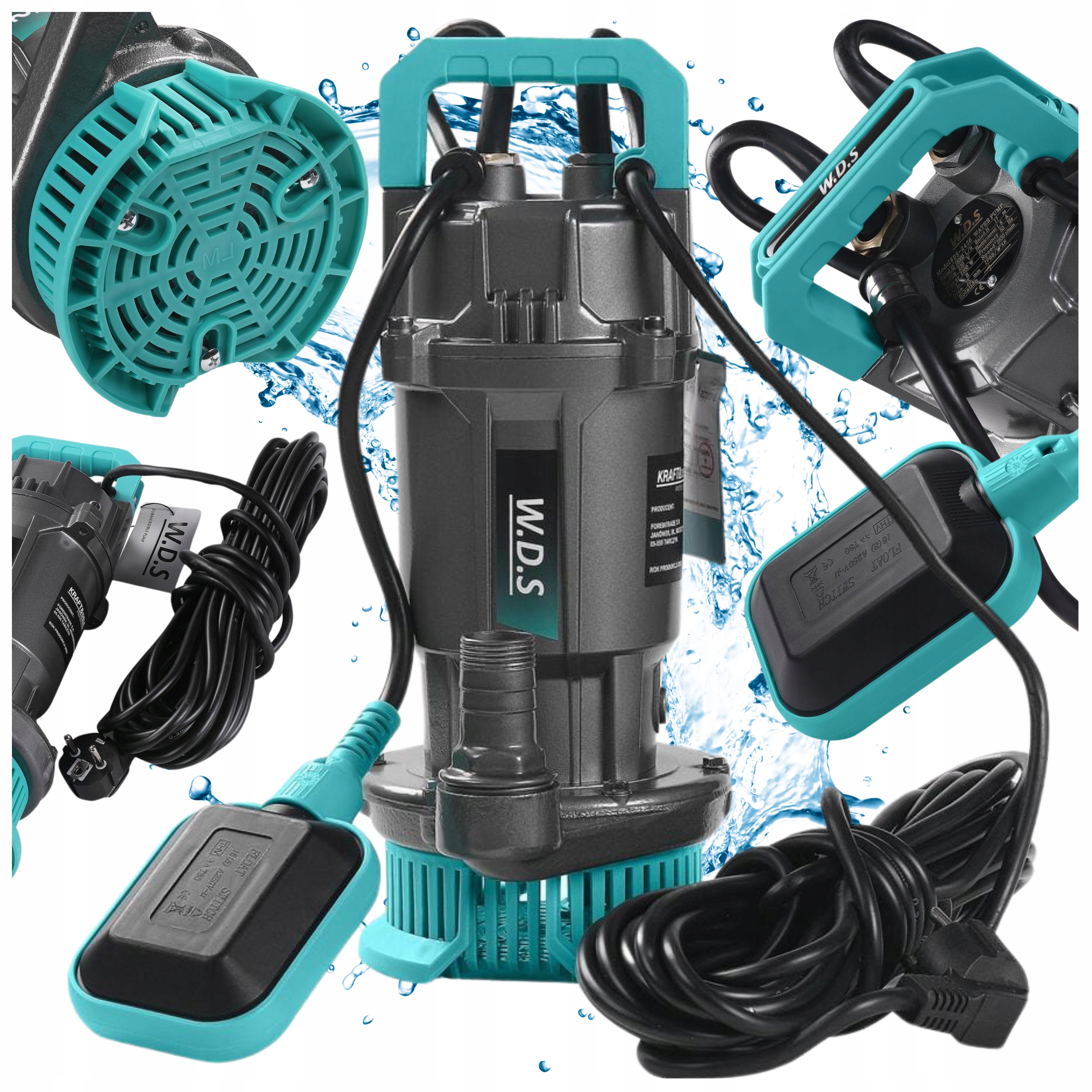 Pompa Do Brudnej Czystej Wody Metalowa Zanurzeniowa Pływakiem Szamba Studni