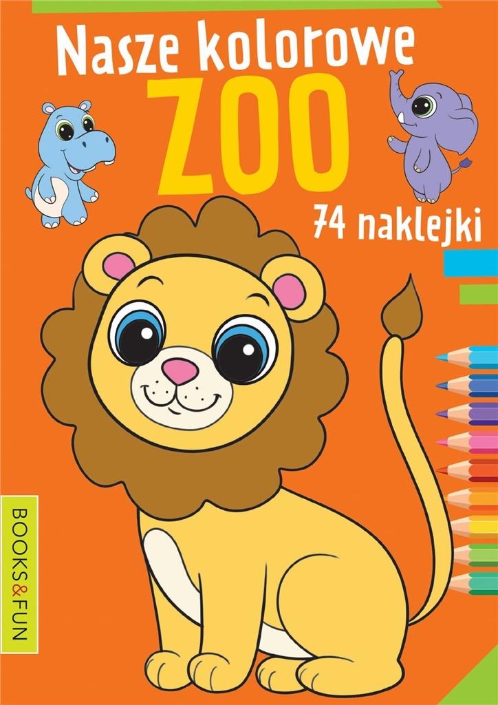 NASZE KOLOROWE ZOO KOLOROWANKA 74 NAKLEJKI