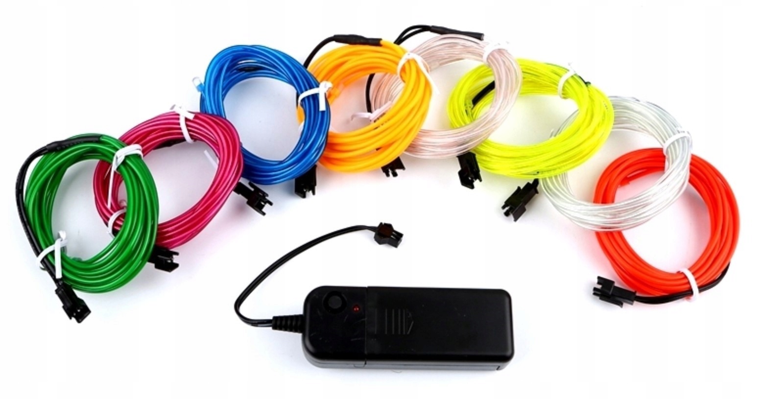 5 М ВОЛОКОННО-ОПТИЧЕСКИЙ EL WIRE LED STRIP STRIP LIGHTING COCKPIT COLORS AA БАТАРЕИ