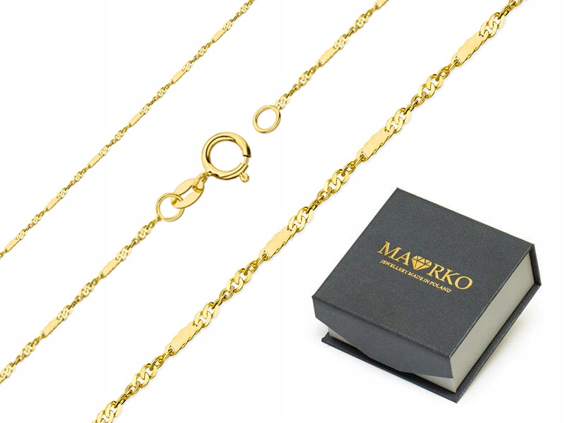 Zlatý řetízek pr585 dámský Singapur ozdobný 50 cm