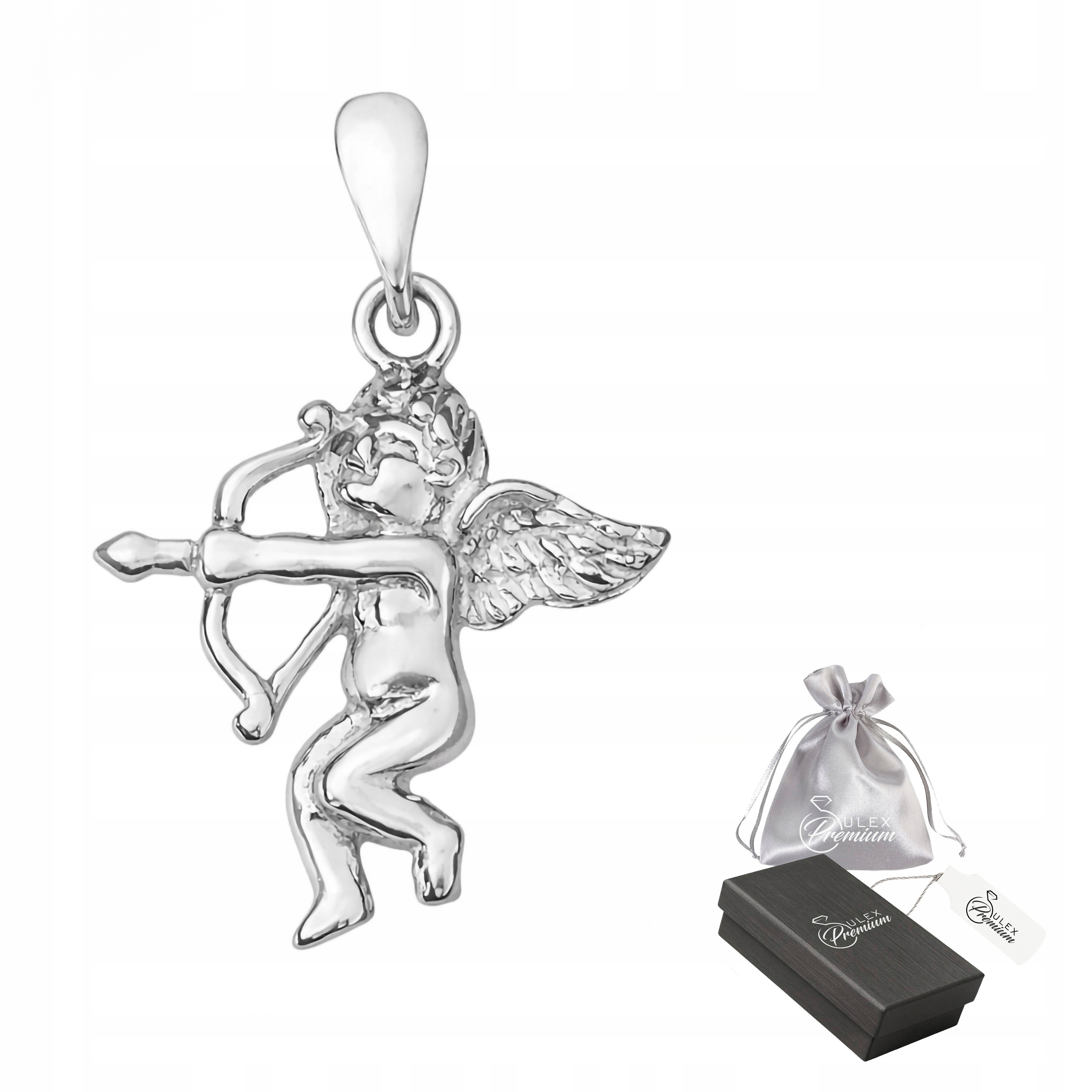 Stříbrný přívěsek Amorek 925 Přívěsek Symbol lásky a osudu s obloukem