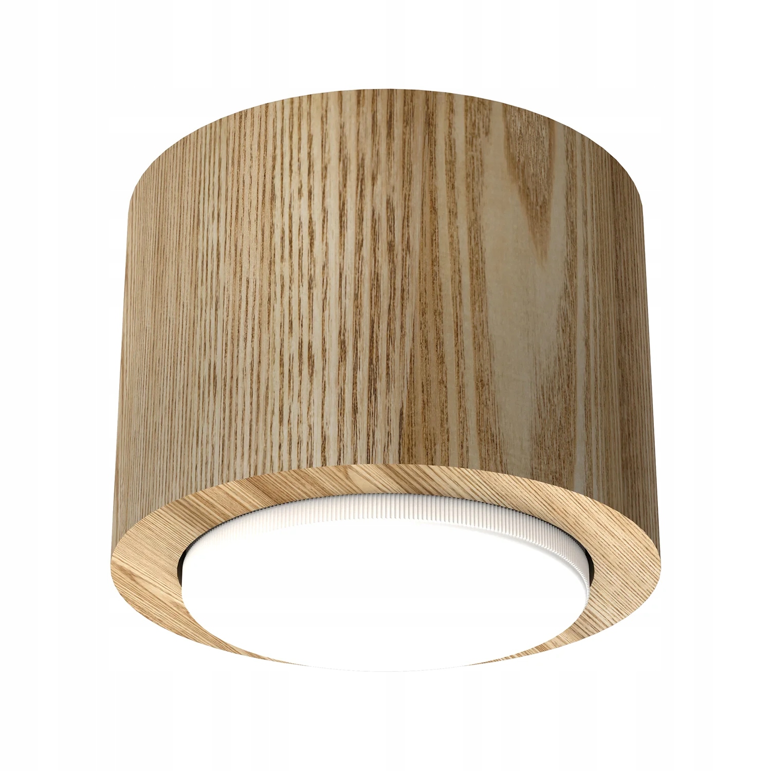 Stropní bodové svítidlo hnědé dřevěné, kulaté, spotové Luminex