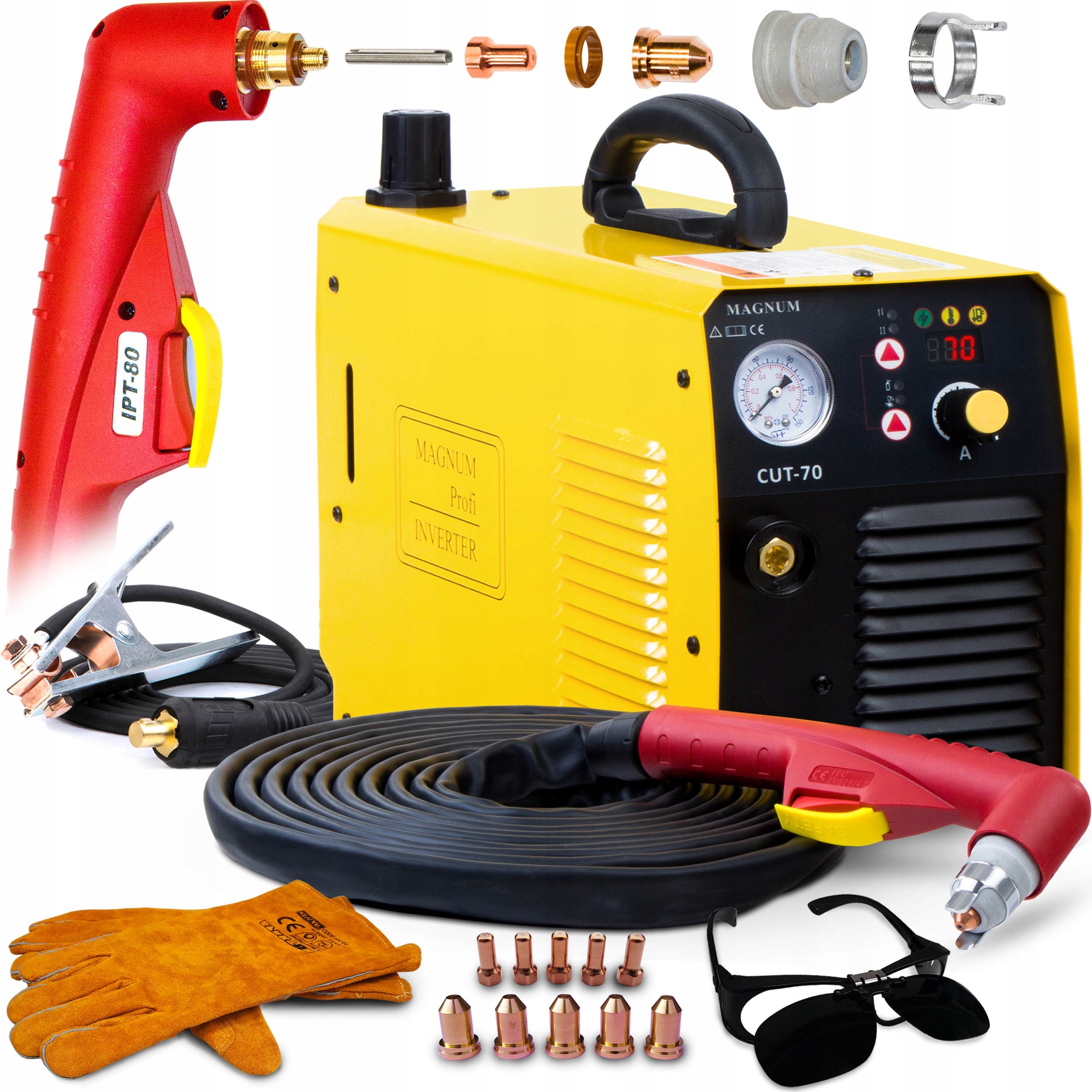 Plazmová Řezačka Plasma Plazma Magnum Cut 70 Cutter 65A 400V Igbt Hf