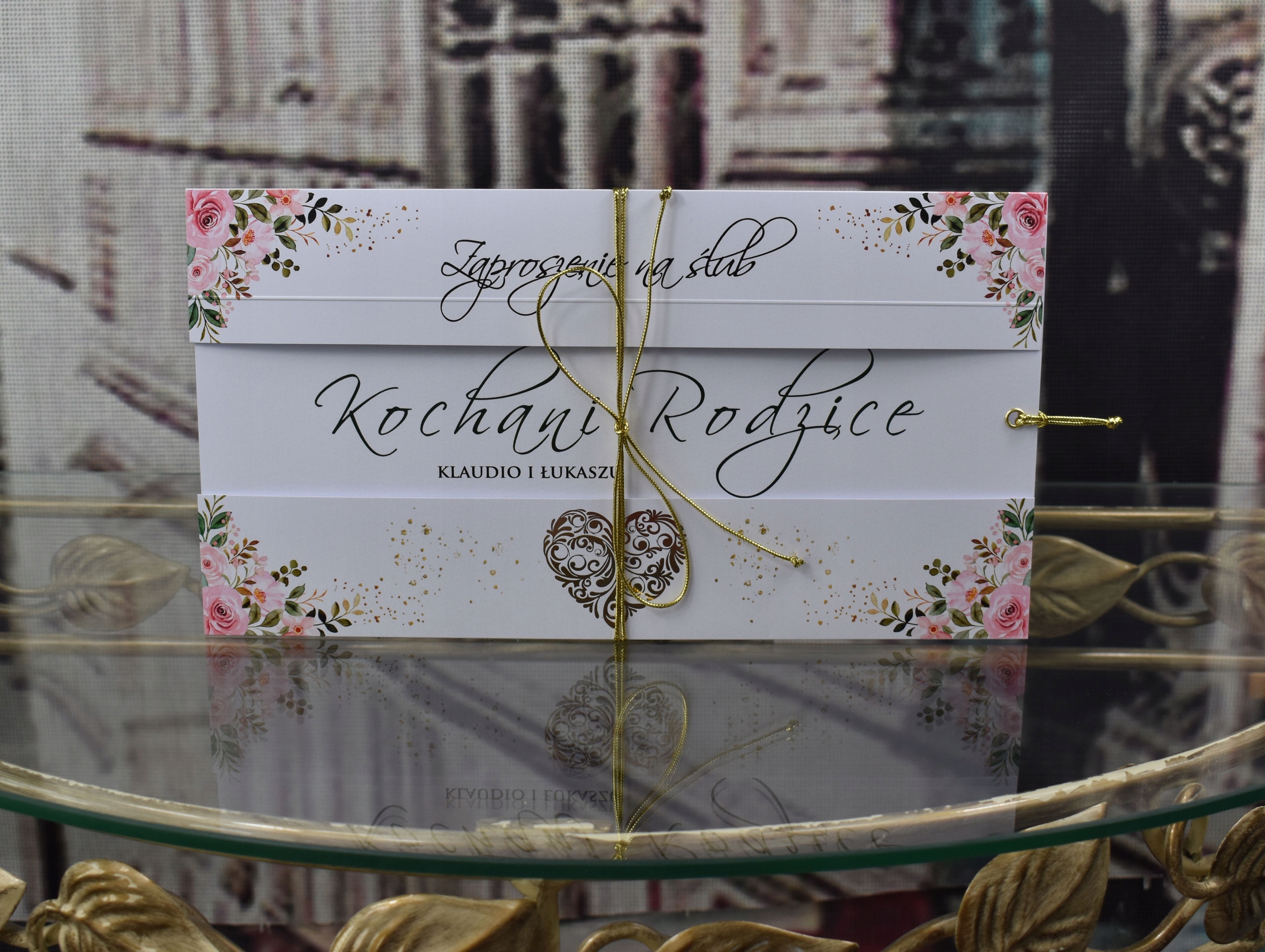 ZAPROSZENIE NA ŚLUB DLA RODZICÓW, CHRZESTNYCH Kod producenta DG Karnet 1000