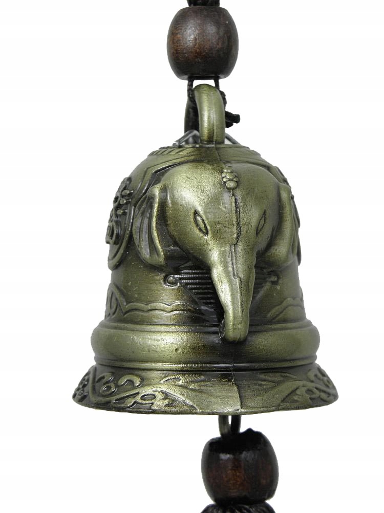 Dzwonek chiński ze słoniami - Feng Shui Długość (cm) 30 cm