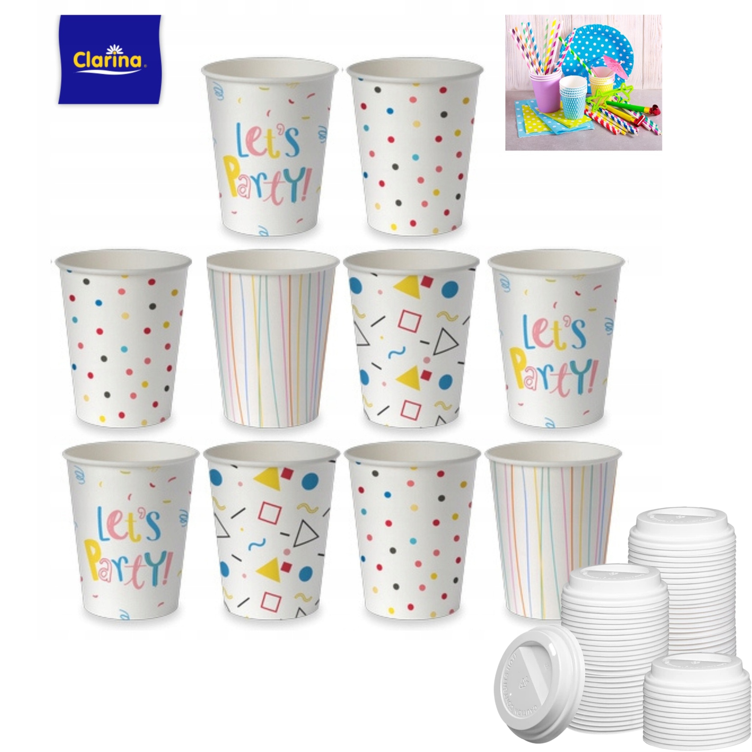 

Kubki Papierowe Do Kawy 250ml Wieczka 50szt