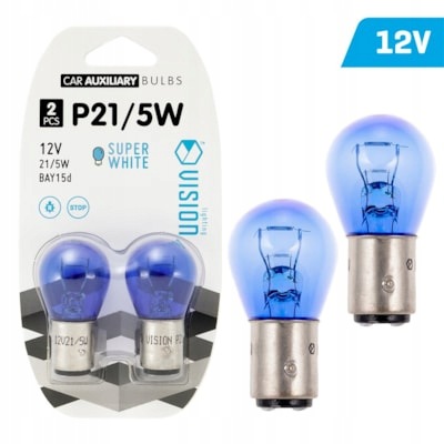 Żarówki samochodowe P21/5W 12V 21/5W BAY15d white 2 szt. Vision