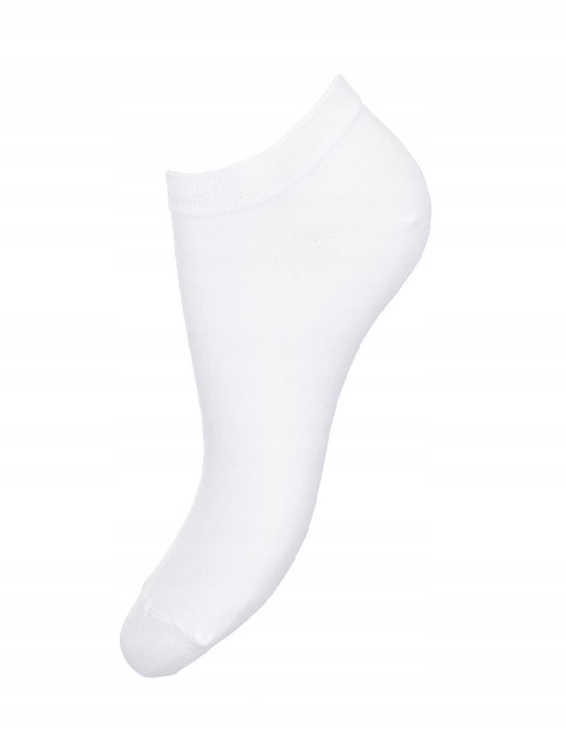 Členkové Ponožky dámske Milena hladké biele 37-41