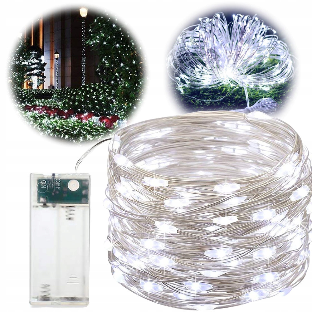 

Lampki Światełka Druciki Led Na Choinkę Baterie 1M