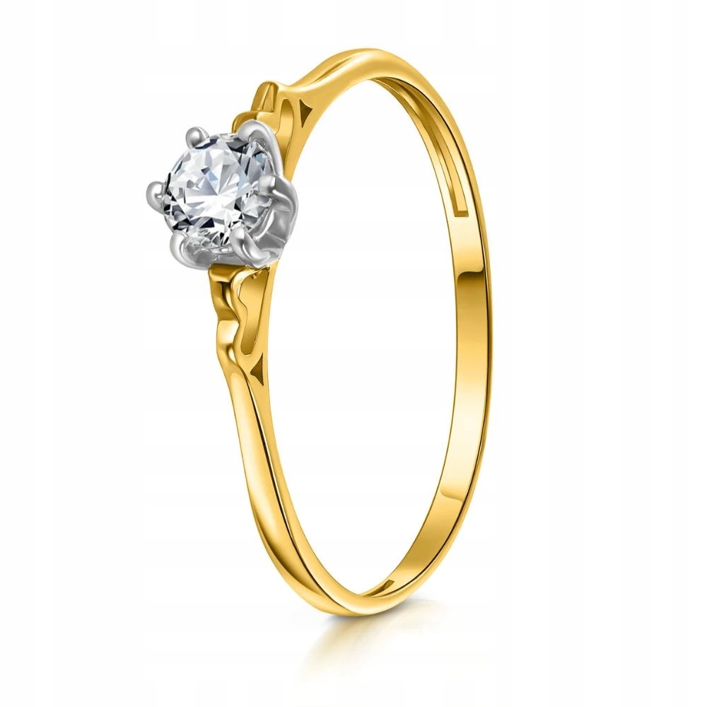 Zlatý Prstýnek 585 Se Zirkonem Je Ideální Pro Zásnuby VEL.17