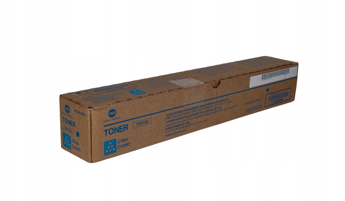 Toner Konica Minolta TN-512 A33K45H C Oryginał Cyan C454 C554 Połówka