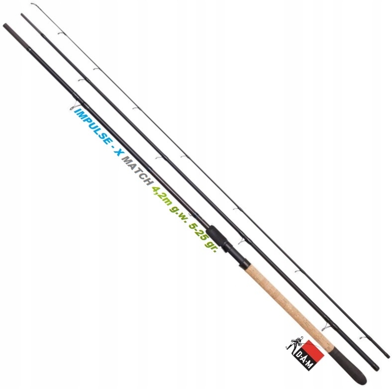 WĘDKA ODLEGŁOŚCIÓWKA DO ŁOWIENIA NA SPŁAWIK DAM IMPULSE-X MATCH 420/5-25g