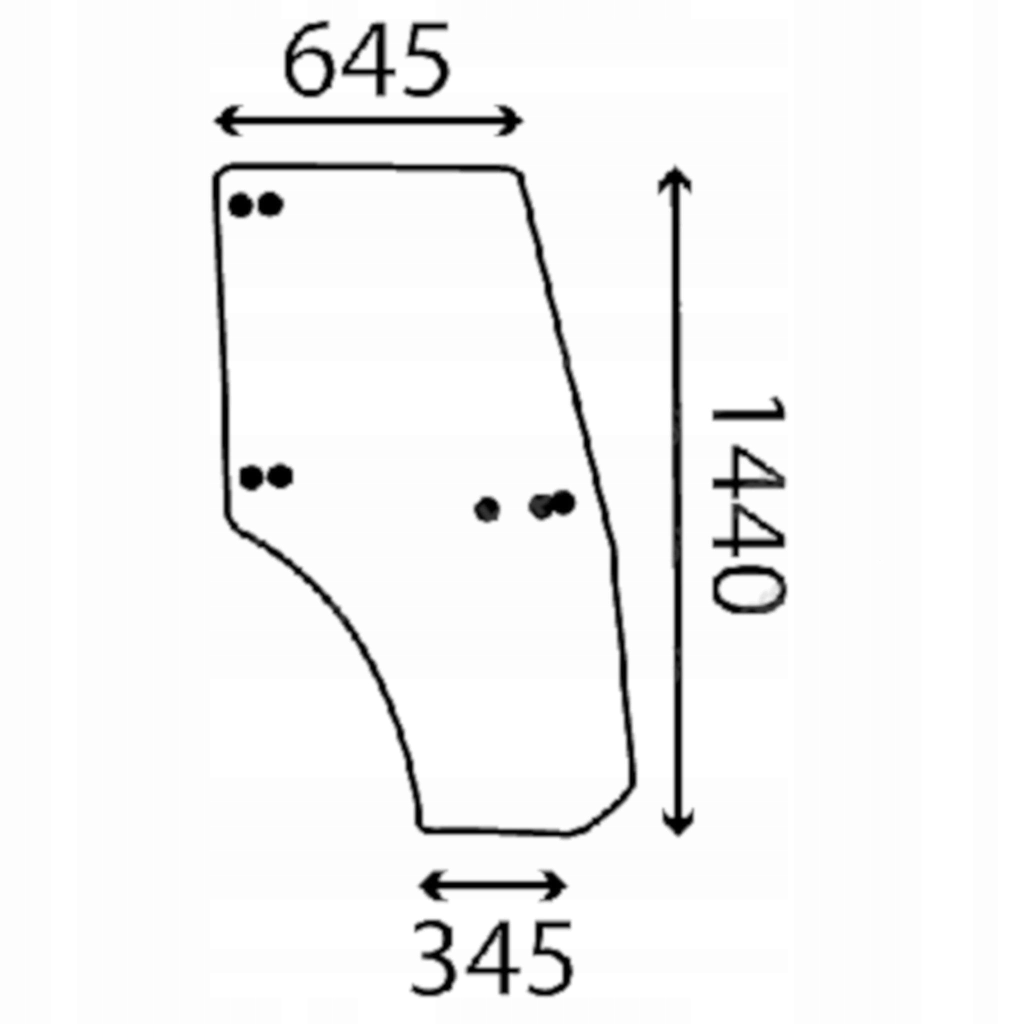sklo Landini dveře pravé 3659539M1
