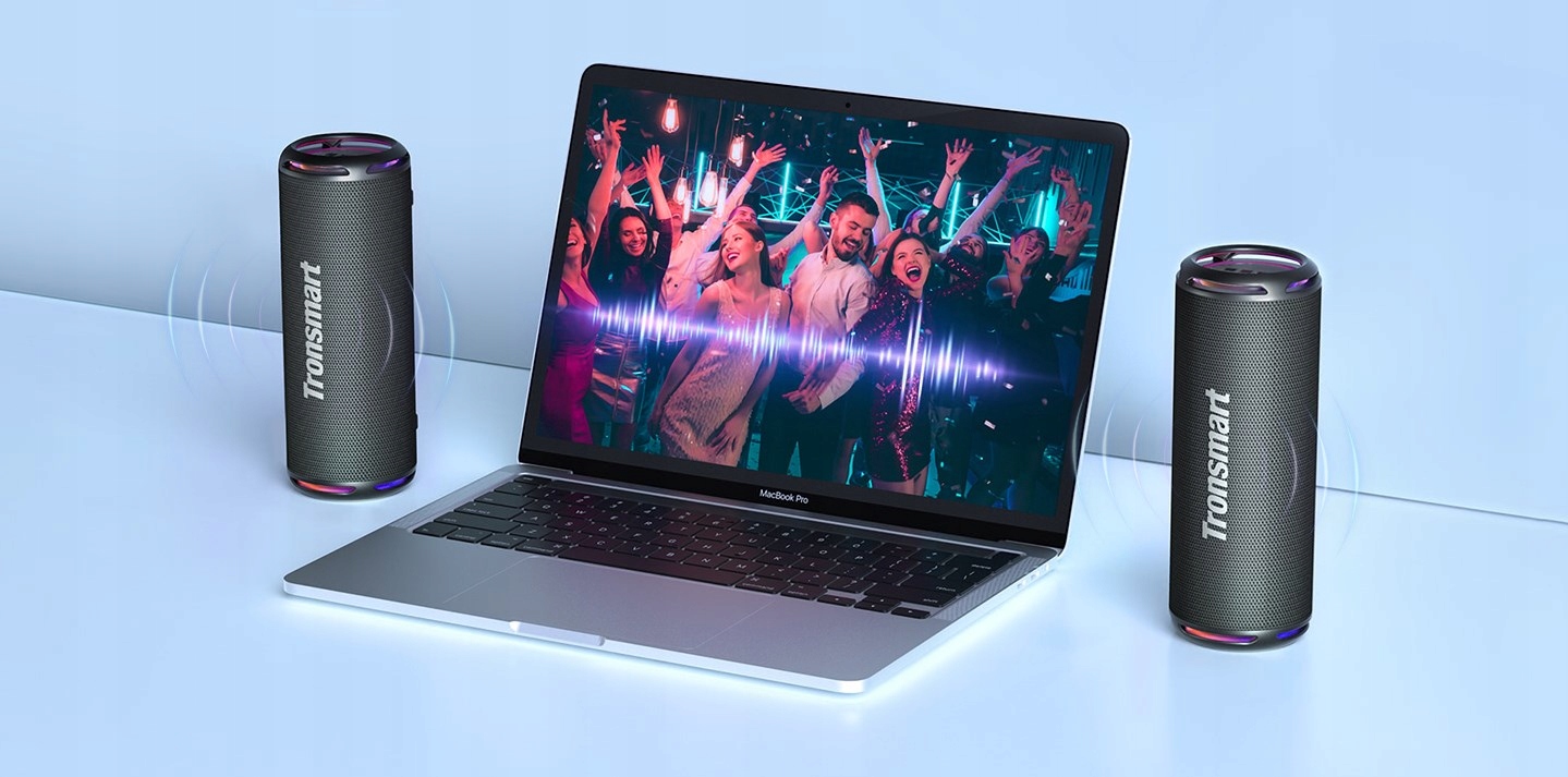 PRZENOŚNY GŁOŚNIK BLUETOOTH BEZPRZEWODOWY TRONSMART MOBILNY 24W IPX7 USB Wysokość produktu 8.2 cm
