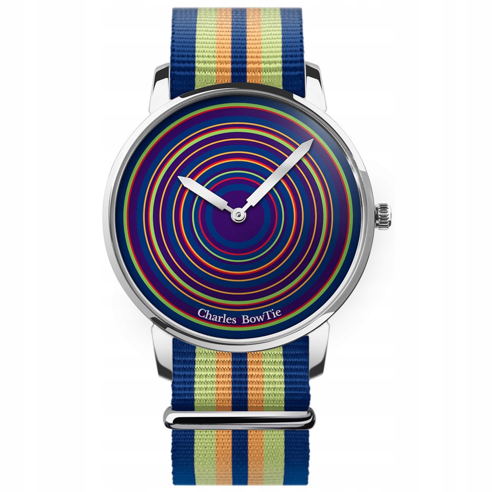 Pánské Hodinky Charles BowTie EDLSA.N.B2 modrý pásek