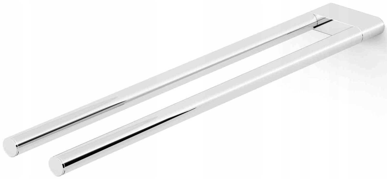 Koupelnový věšák na ručníky dvouramenný, chrom