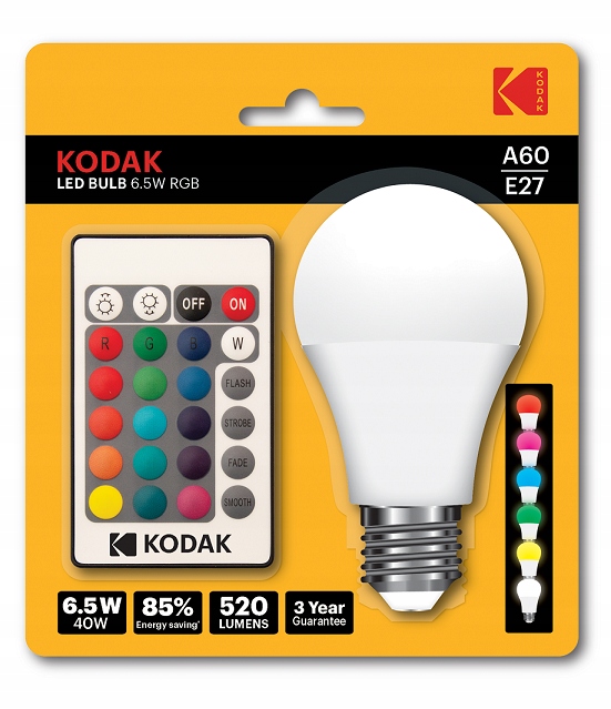 ŻARÓWKA LED RGB PILOT 16 E27 6,5W kolorowa biała