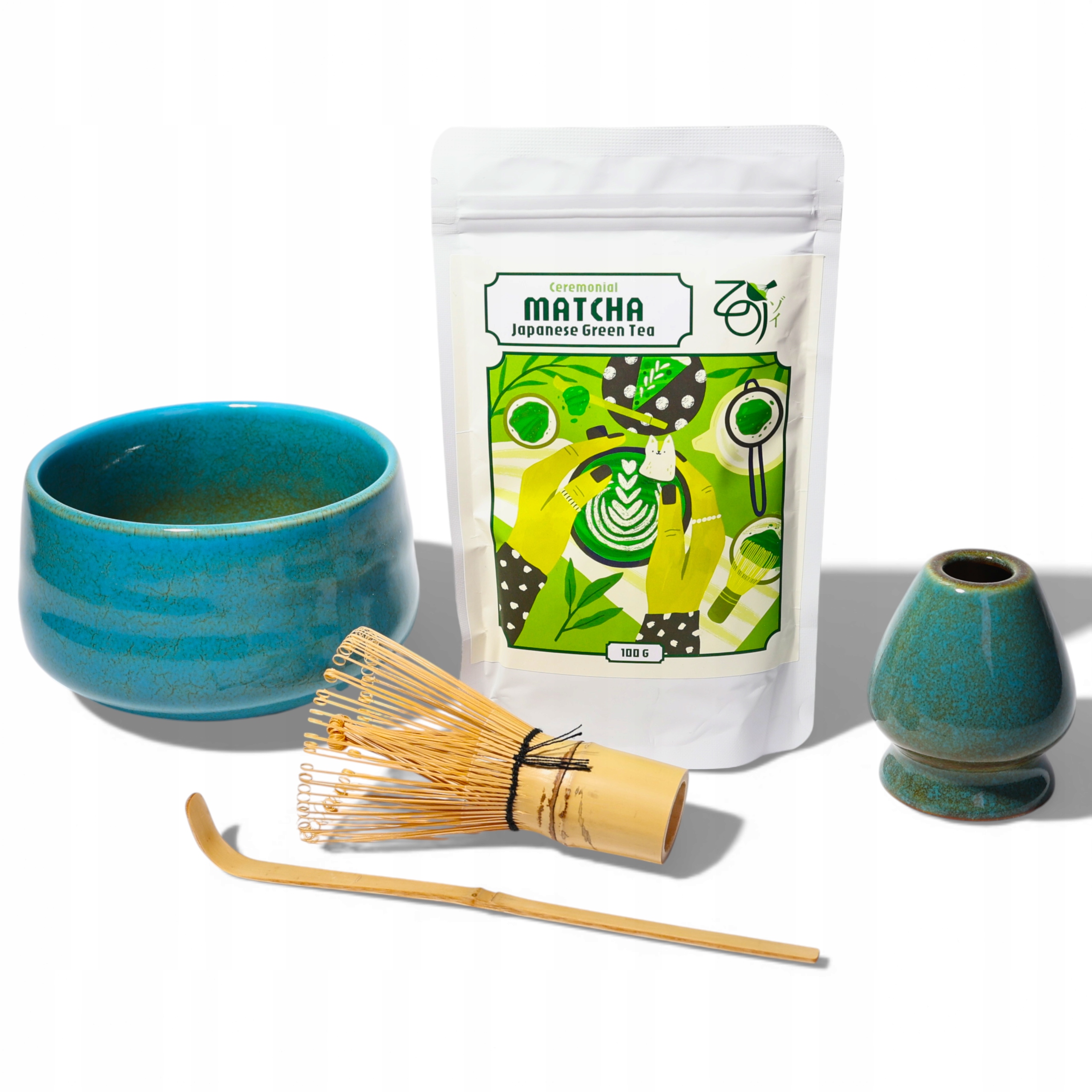 Levně Tradiční Dárková Sada pro přípravu matchy Zoi Ceremoniální 100 g