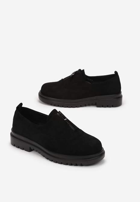 czarne półbuty zamsz mokasyny damskie r. 38 Rozmiar 38