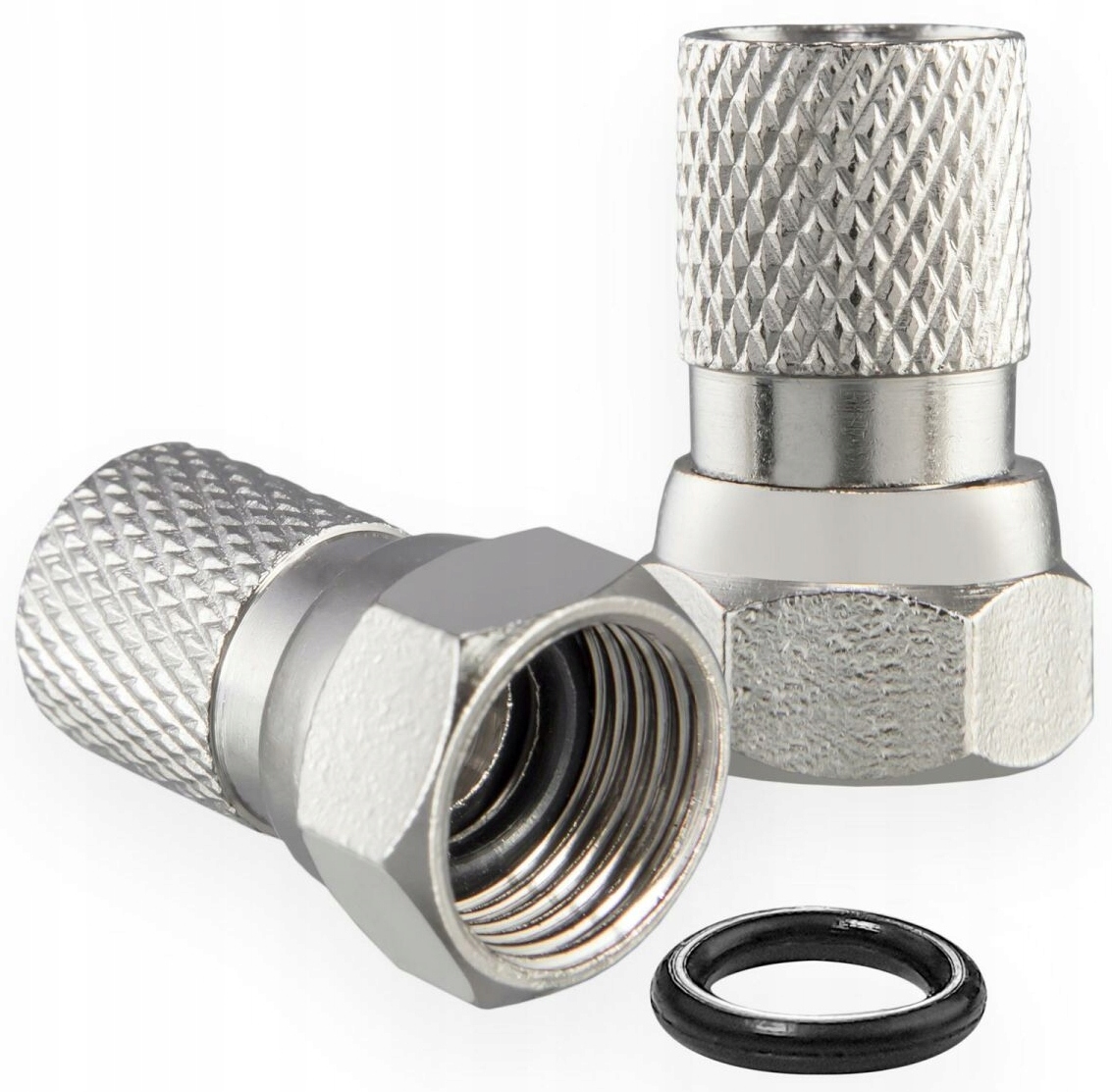

10x Wtyk F 6,8mm Złącze RG6 z Uszczelką Gumką eFka