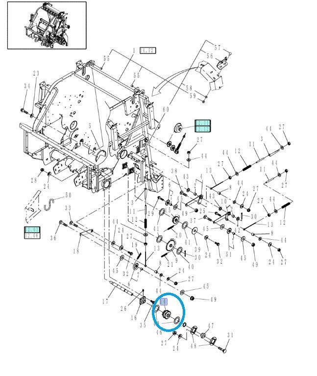 Koło zębate prasy New Holland BR 87664056 CNH Producent części CNH