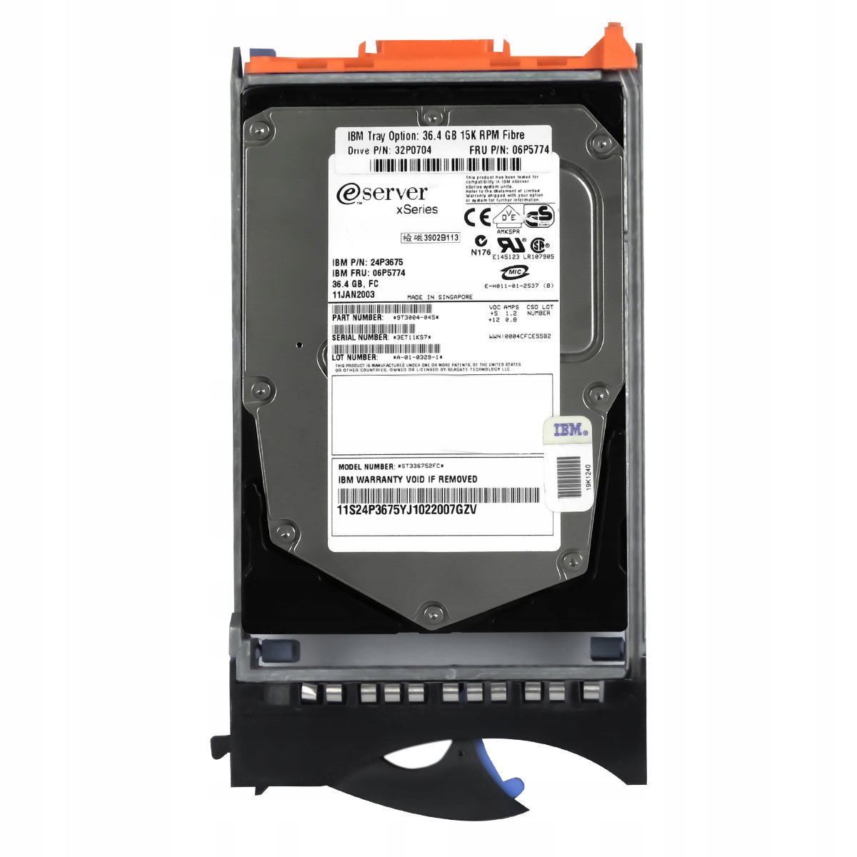 Ibm 06P5774 24P3675 36,4 Gb 15K 8MB Fc 3,5'' ST336752FC