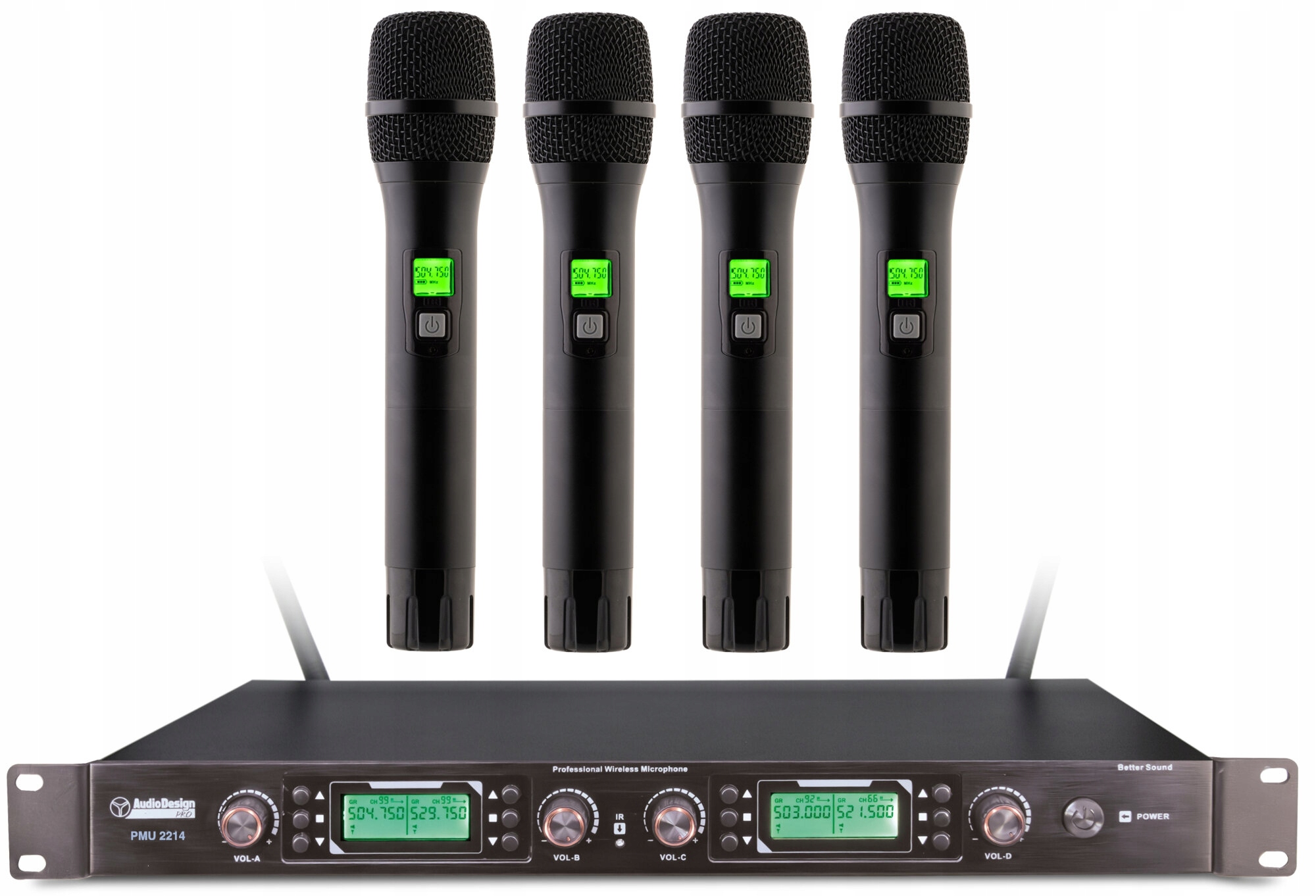 AudioDesign Pmu 2214 bezdrátový systém se 4 mikrofony do ruky