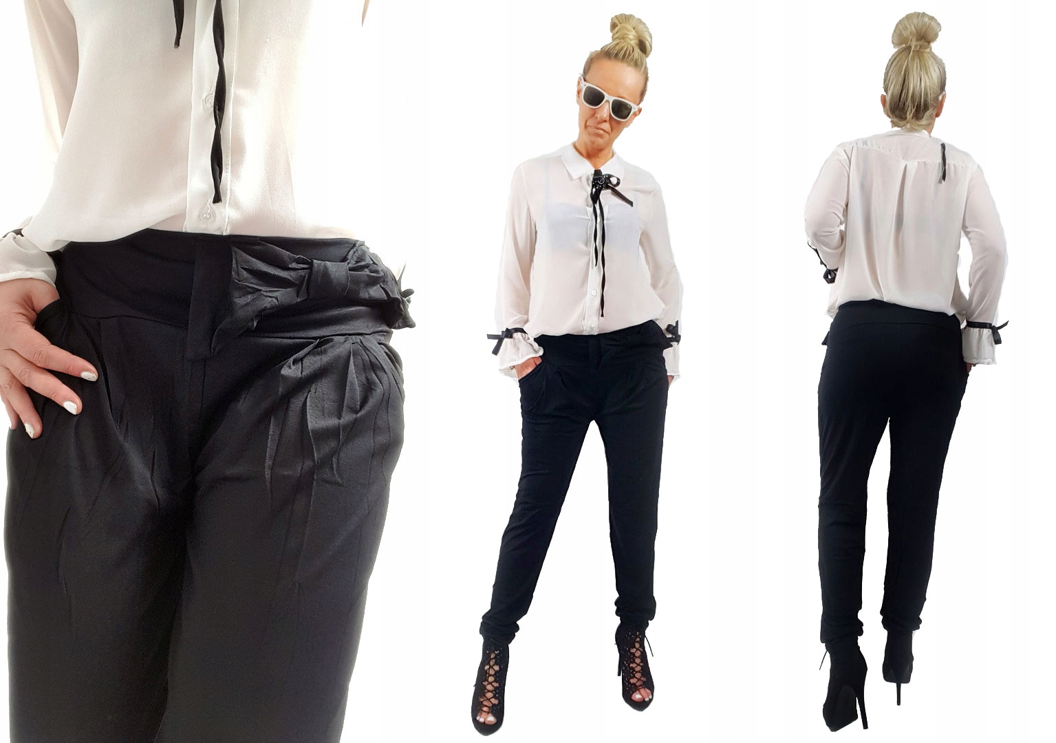 SPODNIE ALLADYNKI BAGGY HAREMKI CYGARETKI BRYCZESY