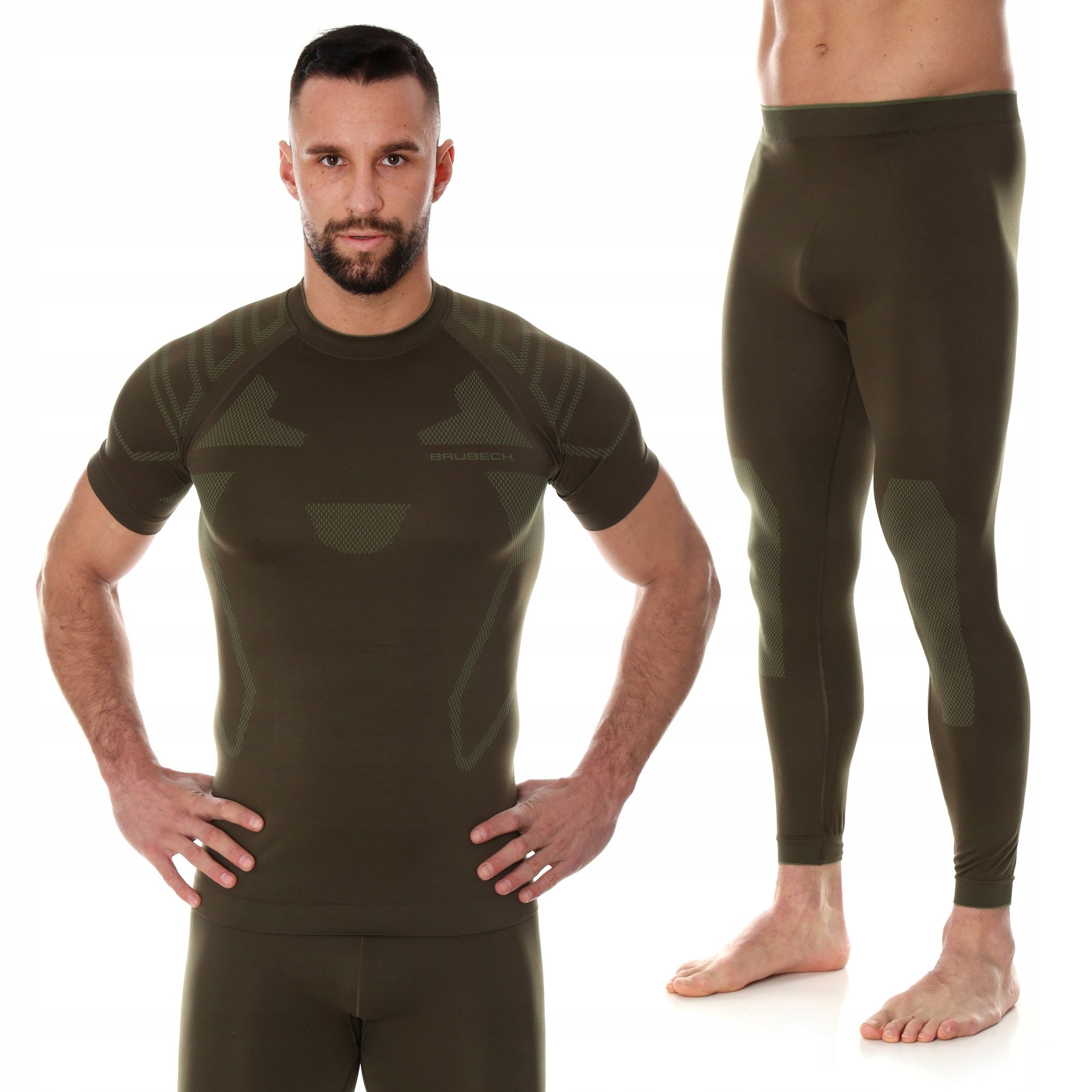 Bielizna termoaktywna męska Brubeck RANGER PROTECT Komplet krótki rekaw M Rozmiar M