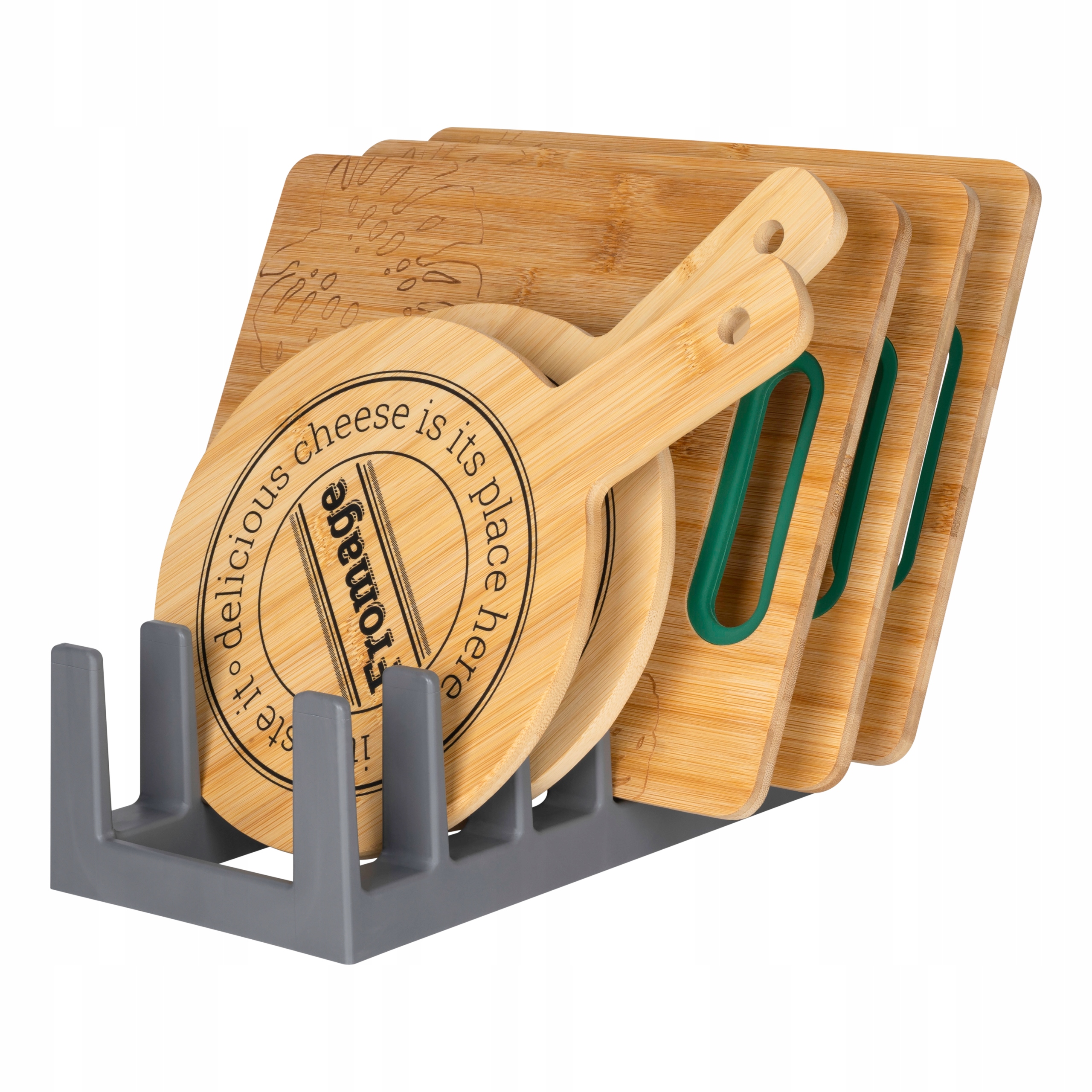 STOJAK NA POKRYWKI TALERZE DESKI ORGANIZER KUCHENNY DO SZAFKI SZUFLADY szar Marka Omak