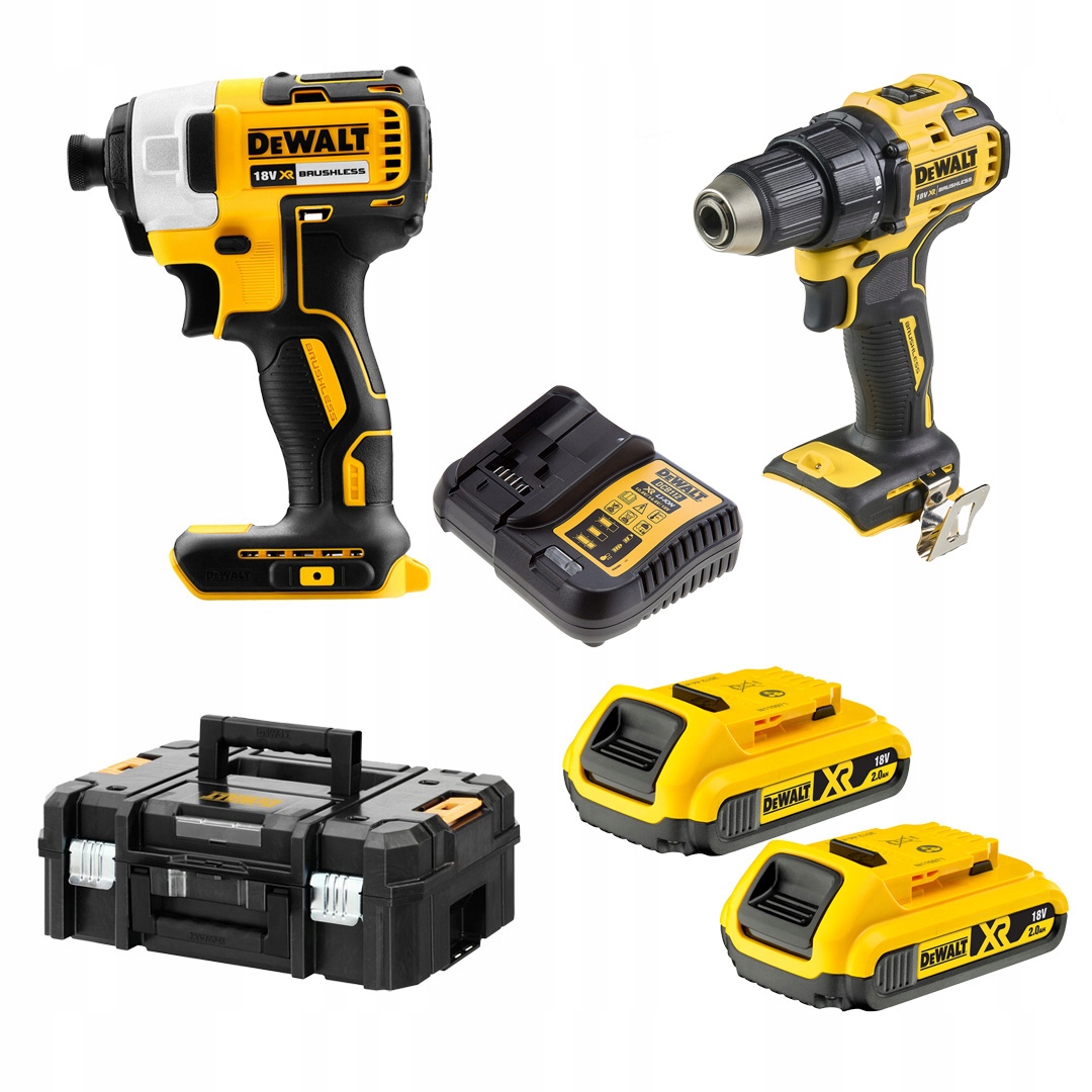 Sada skrutkovača DCD708 skrutkovačka DCF887 2x2Ah Xr DeWALT Tstak