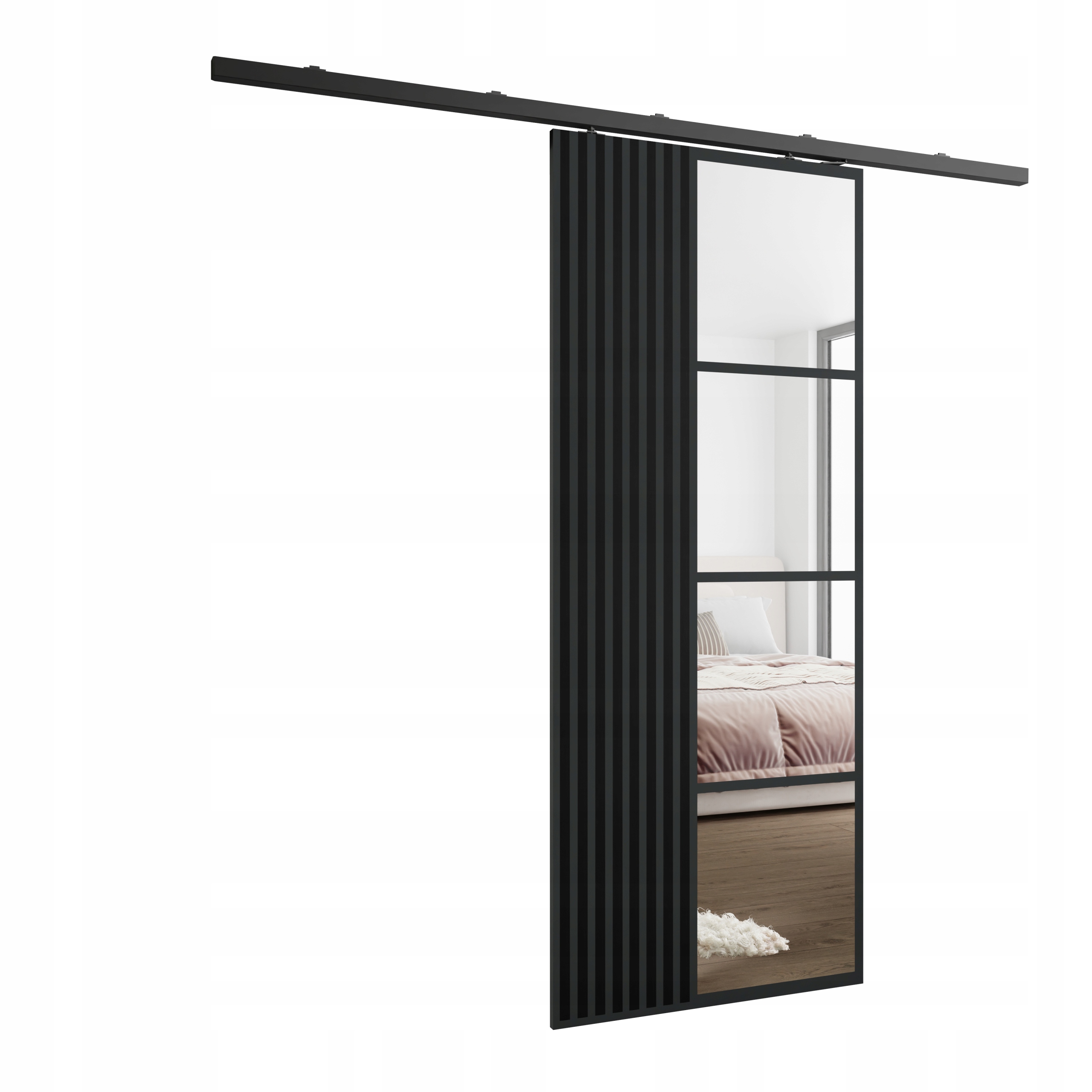 Posuvné nástěnné dveře HS-45 Zoli 60 grafit antracit